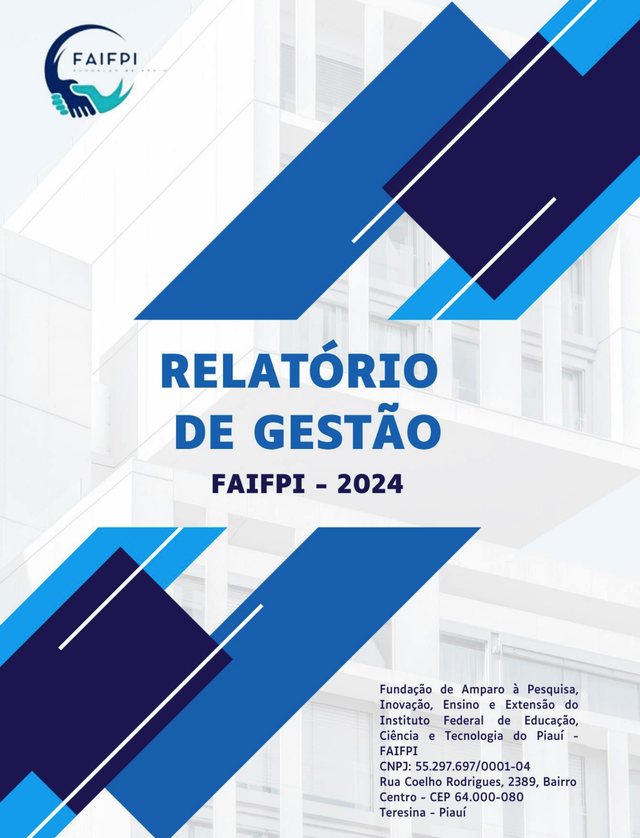 Capa do Relatório de Gestão FAIFPI 2024